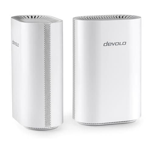 Image of devolo WiFi 7 Mesh BE6500 2-Pack, High-speed mesh Wi-Fi system, Wi-Fi extender, up to 6,500 Mbps, 2.5 Gigabit Ethernet port, white