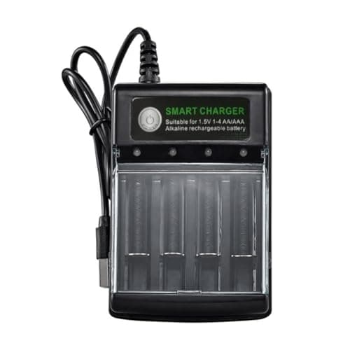 Image of Aisuoka 4 Slots Smart USB Battery Charger for Rechargeable Battery AA AAA AAAA 1.5V Alkaline 14500 10440 16340 10440 3.2V Charge