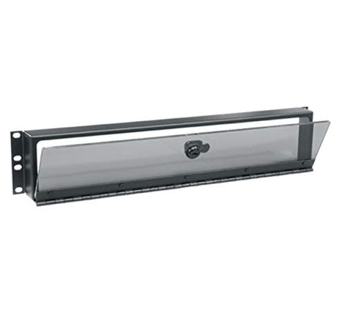 Image of Middle Atlantic Products SECL-2 Security Frame Accessory Cover Panel – Rack Accessory (Security Cover Panel, Black, PMMA, 2U, 19 Inches, Oval)