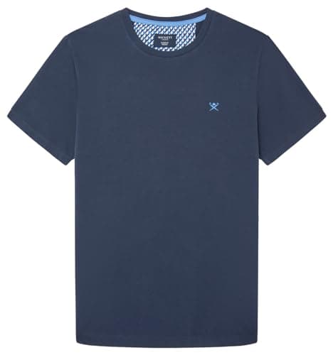 Image of Hackett Swim Trim Logo Short Sleeve T-Shirt XS Blue (Navy)