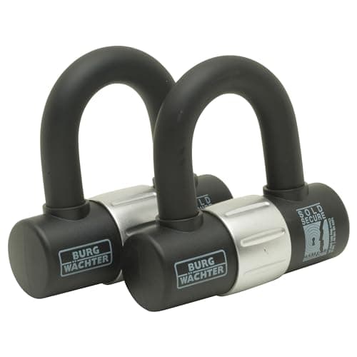 Image of Burg-Wachter 100D Duo Sold Secure Gold Keyed Alike U Lock Twin Pack, Black