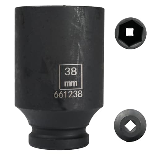 Image of Flewdart 38mm deep Impact Socket 1/2 Drive, 38 mm 1/2" Square Drive 6 Point Cr-Mo, 78mm Length (1/2 38mm)