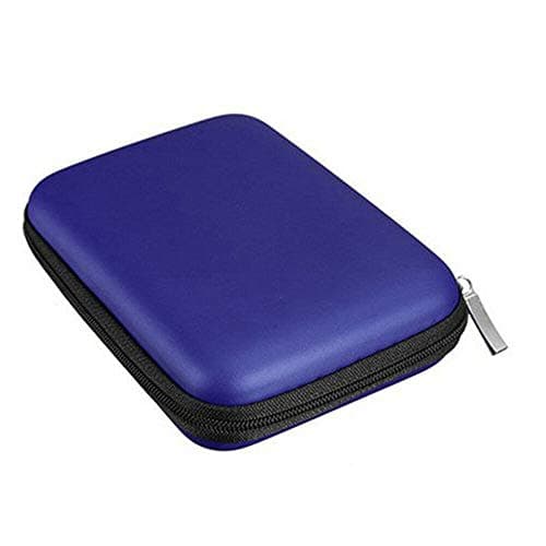 Image of Hard Drive Case, 2.5 inch External Drive Storage Carrying Bag, Portable Travel Case Protective Cover Storage Bag (blue)