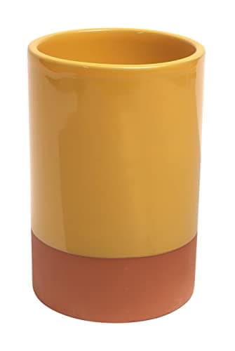 Image of Dexam Sintra Glazed Terracotta Wine Cooler - Ochre, White