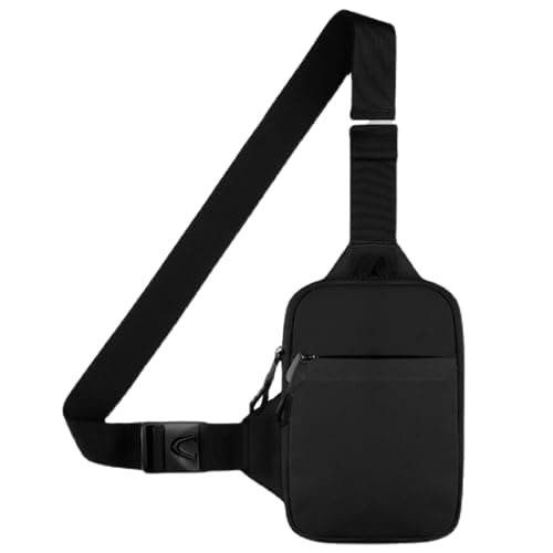 Image of flintronic Sling Bag, Waterproof Chest Bag for Men and Women, Mini Breathable Crossbody Shoulder Bag with Zipper, Lightweight Shoulder Backpack for Travel Hiking Cycling Camping Sports,Large