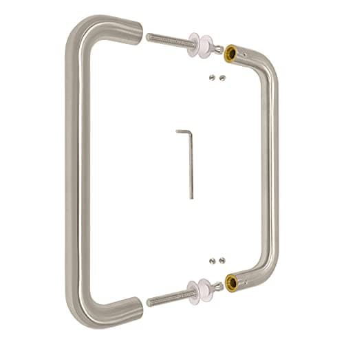 Image of ZEROplus Satin Stainless Steel Pull Handle, 19mm Diameter x 225mm Centres, Back to Back Fixing, Pair