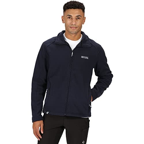 Image of Regatta Great Outdoors Mens Hedman II Two Tone Full Zip Fleece Jacket (L) (Navy/Navy)