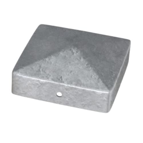 Image of [FIXINGS DIRECT] 4x Ultimate Pyramid Post Caps (Multiple Sizes & Colours) Rust Resistant Galvanized Post Caps For Wooden Posts (4x Silver (75x75mm))