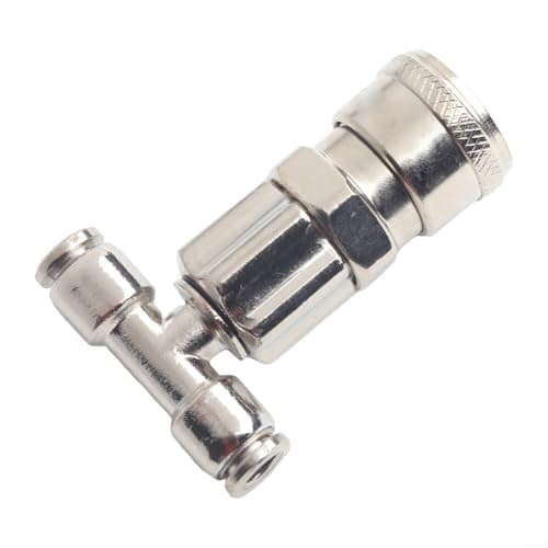 Image of HomeVortex 1/4 Inch Three-Way Straight Through Pneumatic Fitting, 6mm Tube Air Compressor Connector for Trucks and Trailers, Metal Quick Joint 0.8MPa Working Pressure(C)