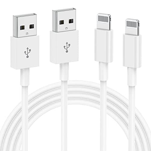 Image of 2Pack iPhone Charger Cable 2m, Apple USB to Lightning Cable Fast Charging Lead 2 Meters for iPhone 14/13/12/11/11Pro/Max/X/XS/XR/XS Max/8/7/6/iPad