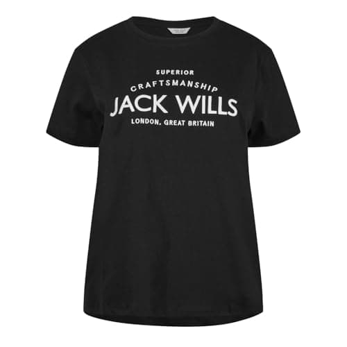 Image of Jack Wills Womens Forstal Boyfriend T-Shirt Black 16