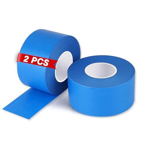 Image of Qcdou Blue Masking Tape, 2 Rolls Painters Tape, 48mm x 50m Masking Tape for Painting, Waterproof, Low Tack Paper Tape, Wide Decorators Tape for DIY Crafts and Indoor Painting(B)