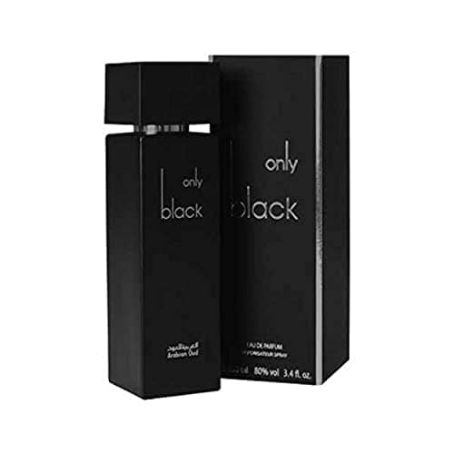 Image of Arabian Oud perfume - Only Black (100ml 3.4oz) Unisex Luxury Fragrance For Him and Her, Eau De Parfum EDP Spray with Patchouli, Amber, Orange Blossom, Apple and Lavender