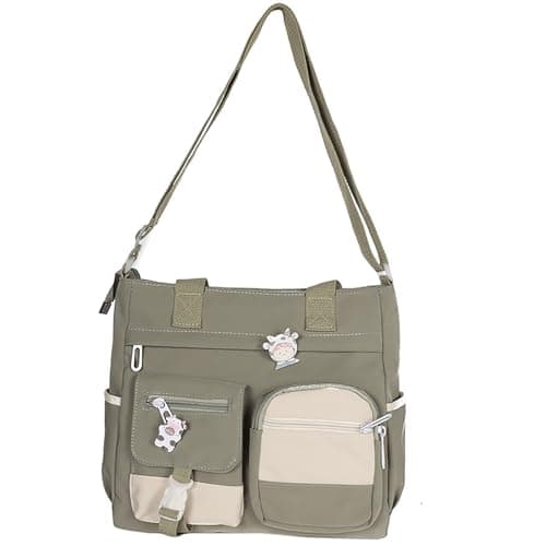 Image of Teacher Work Bag Multi Purpose Shoulder Bag Large Capacity Messenger Bags Student Girl Canvas Korean Fashion Casual School Bags