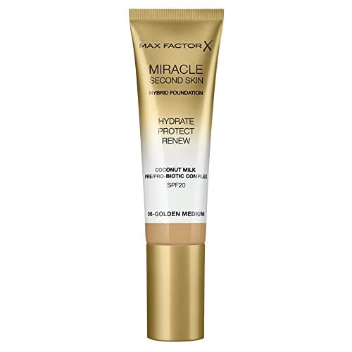 Image of Max Factor Miracle Second Skin Hydrating Foundation, Golden Medium - 30 ml