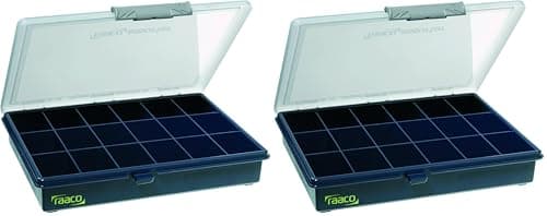 Image of Raaco 136167" Assorter PSC 5-18" Compartment Box, Blue/Transparent (Pack of 2)