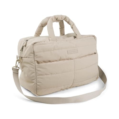 Image of Done by Deer Quilted Changing Bag Parent, sand, 41 x 21 x H 29 cm
