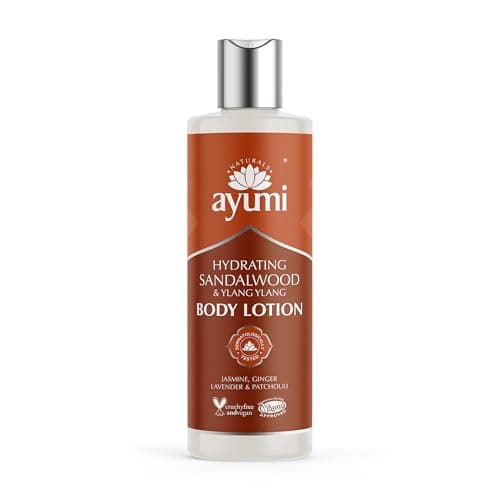 Image of Ayumi Sandalwood & Ylang Ylang Body Lotion | Hydrating Body Lotion for Dry Skin | Aromatherapy Body Moisturiser with Lavender | Hand Cream to Soften the Skin | Moisturiser for Men & Women | 1 x 250ml
