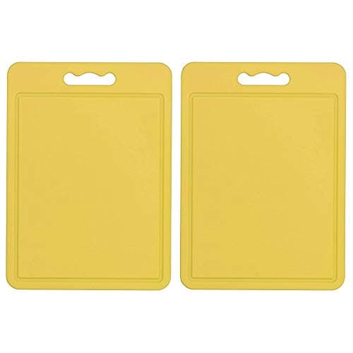 Image of Chef Aid Kitchen Easy Wash Chopping Board Lightweight L40cm x W30cm Yellow (Pack of 2)