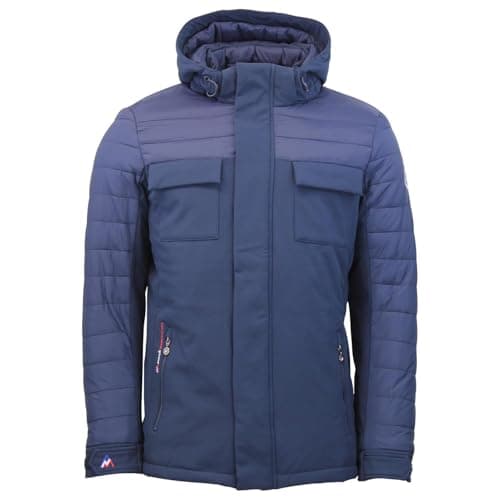 Image of Peak Mountain CANTHEON/AL Men's Quilted Parka, mens, CANTHEON/AL, midnight blue, L
