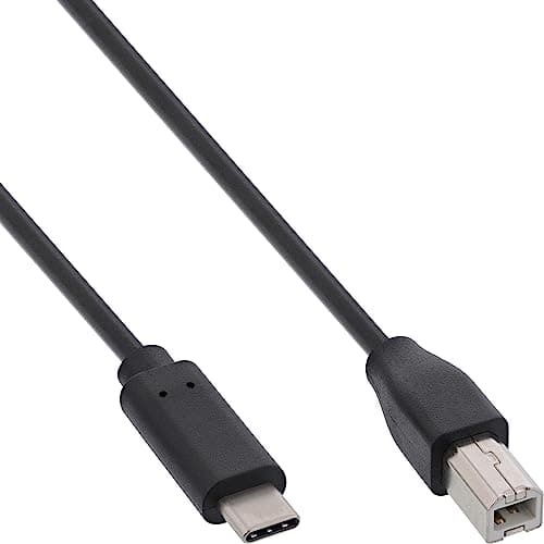 Image of InLine® USB 2.0 cable – Type C Plug to B Plug black Black 0.5 m