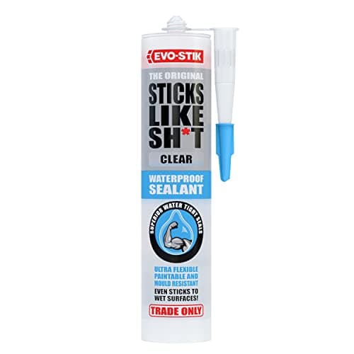 Image of EVO-STIK Sticks Like Sh*t Waterproof Sealant Clear - 290ml - All-Purpose - Mould resistant