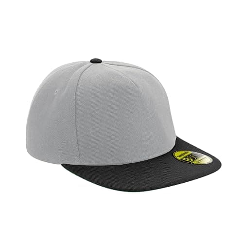 Image of Beechfield - Original Flat Peak Snapback - Grey/Black