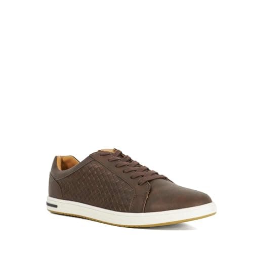 Image of Dune London Mens TEZZY Weave Lace-Up Weave Trainers Size UK 10 Brown