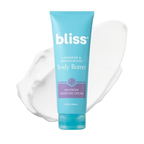 Image of Bliss Body Butter - Lavender and Sandalwood - Maximum Moisture Cream - 198 mL - Body Lotion for Dry Skin - Long-Lasting Moisturizer for Women & Men - Vegan and Cruelty-Free