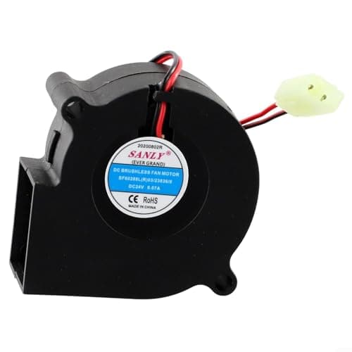 Image of Volakebeing Electric Fire Fan Motor DC 24V Replacement Unit For Dimplex Opti-Myst Danville DNV20AB, Chrome, Brass And Black Series, Fits BBK20, RDY20, TAH20