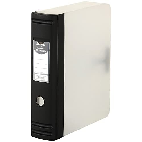 Image of Hermes A4 80mm 2D-Ring Heavy Duty Polypropylene BoxFile - Black