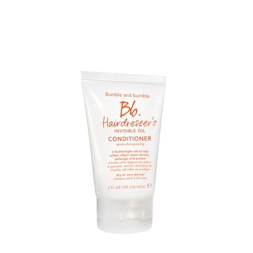 Image of Bumble and bumble. Hairdresser's Invisible Oil Hydrating Conditioner | Hydrating, Anti Frizz, Shine, Color Safe | Curly, Wavy, Straight | With Argan, Grapeseed + Coconut Oil, 60 ml