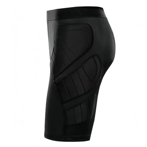 Image of Topeter Protective Padded Goalie Soccer Undershorts, Goalkeeper Sliders Compression Sliding Shorts 2XL Black