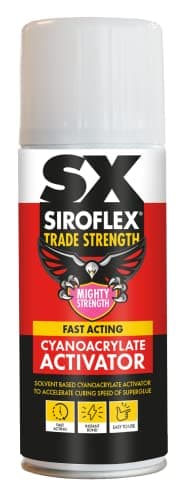 Image of SX Siroflex Superglue Activator – Low Viscosity Solvent Based Cyanoacrylate Adhesive Activator Providing Fast Acting Performance for Supporting Bonding Applications – 200ml
