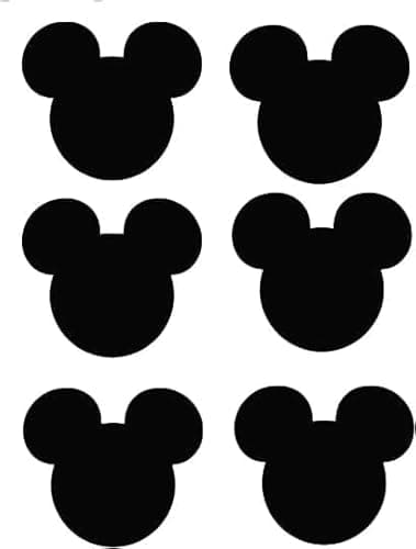 Image of Multi Pack Mickey face Vinyl Mouse Stickers for Water Bottles/Cars/Glass/Wedding (36, Small)