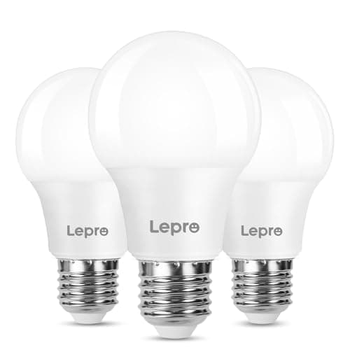 Image of Lepro E27 Screw Bulbs 60W Equivalent, Warm White 2700K E27 LED Bulb, 8.5W 806lm Edison Screw ES LED Light Bulb, Energy Saving Light Bulbs for Lamp, Non-dimmable, Pack of 3
