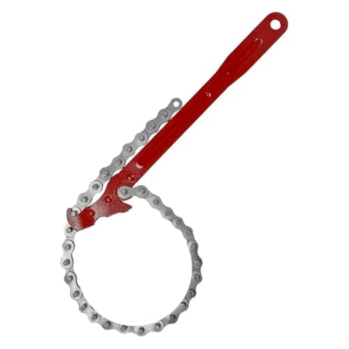 Image of Xuzxinze 12 Inch Strap Wrench, Carbon Steel Chain Pipe Wrench, Universal Spanner Drain