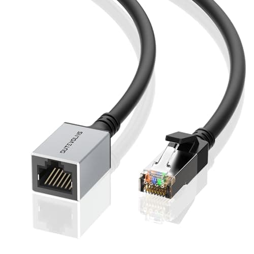 Image of Dutevolns Cat 6 Ethernet Extension Cable 5M, Network Male to Female Connector Adapter, RJ45 Extender Cable,Gigabit LAN Lead for MC,PC,Router and Laptop