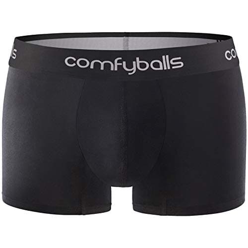 Image of Comfyballs Men's Pitch Black Performance Regular Leg Boxer Brief (Pitch Black/S)