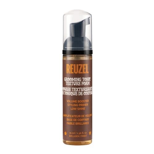 Image of Reuzel Grooming Tonic Texture Foam Men's Hair Styling Mousse, Pre-Blow-Dry Volumising Foam, Hair Texture Mousse with Argan Oil for All Hair Types & a Low-Shine Finish - 70ml