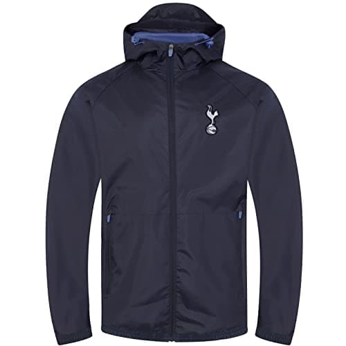 Image of Tottenham Hotspur FC Gift Mens Shower Jacket Windbreaker Peaked Hood Navy Large