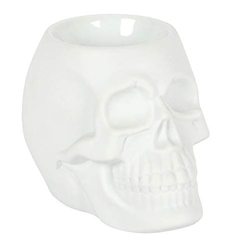 Image of Tech Island Wax Melt Burner, Ceramic Skull Shape Oil Burner, Essential Oils Scente, Aroma Diffuser wax Warmer Aromatherapy Candle Holder