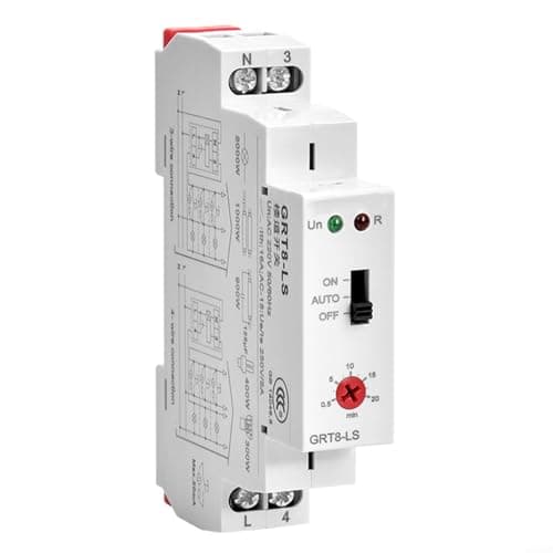Image of EXTRWORY GRT8-LS Time Delay Relay AC 230 V 05-20 Min Adjustable Staircase Corridor Timer Switch White