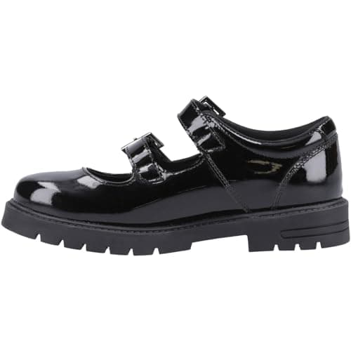 Image of Hush Puppies Female Ella Patent Junior Shoe, Black, 1