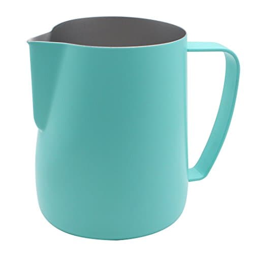 Image of Dianoo Stainless Steel Frothing Pitcher Jug Steaming Pitcher Suitable for Coffee, Latte and Frothing Milk 600ml Blue