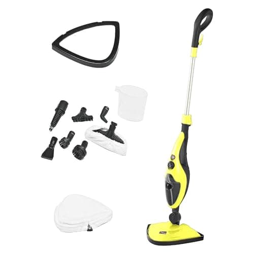 Image of 10 in 1 1500W Neo Hot Steam Mop Cleaner Floor Carpet Window Washer Hand Steamer with Mop Pad (Yellow)