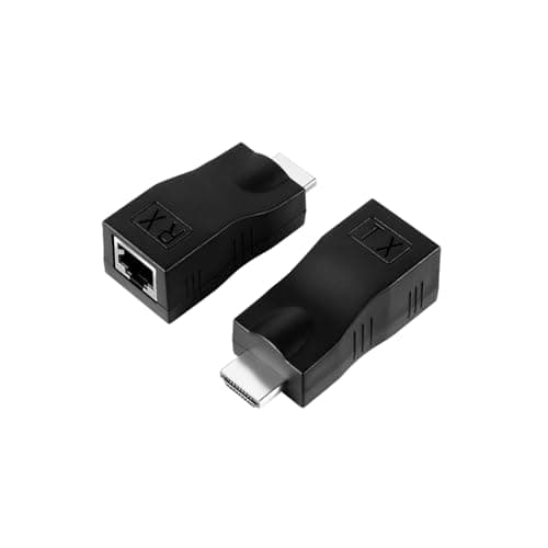 Image of JZK 2x HDMI to RJ45 extender up to 25m, 1080p HDMI to ethernet network cable Cat 5e/6 male to female converter repeater Transmitter Receiver adapter for HDTV, PS4, STB, DVD