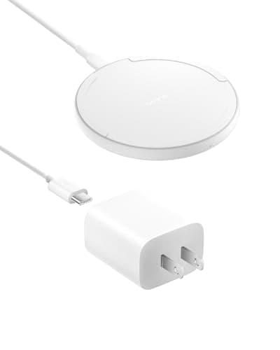 Image of Belkin Wireless Charging Pad 15W - Qi Charger, Charging Station for Apple iPhone 17, iPhone 16/15/14 Series, AirPods, Samsung Galaxy S25, Galaxy S24, Pixel 10 - Power Supply and Cable Included - White