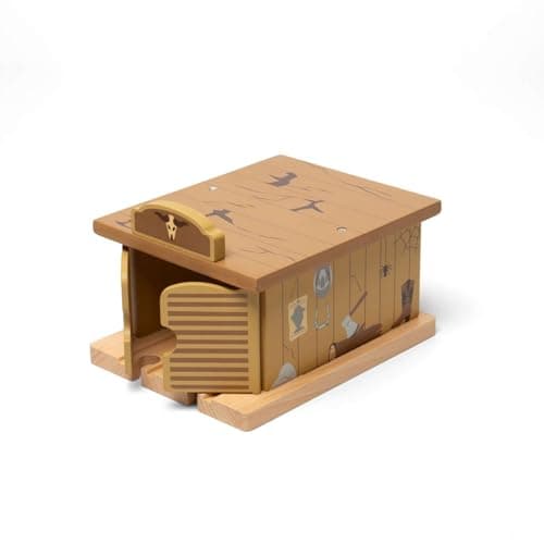 Image of Bigjigs Rail Wooden Saloon Tunnel - Wild West Accessory For Train Sets, Kids Railway Accessories, Eco Friendly Toddler Toys & Gifts, Made with Sustainable Wood, Age 3 Years Old +