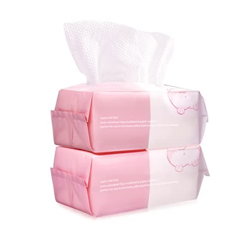 Image of Face Towel 120 Count Disposable Face Wipes Cloths for Washing Soft Cotton Dry Baby Wipes, Skincare, Makeup Remover (PEARL PATTERN)